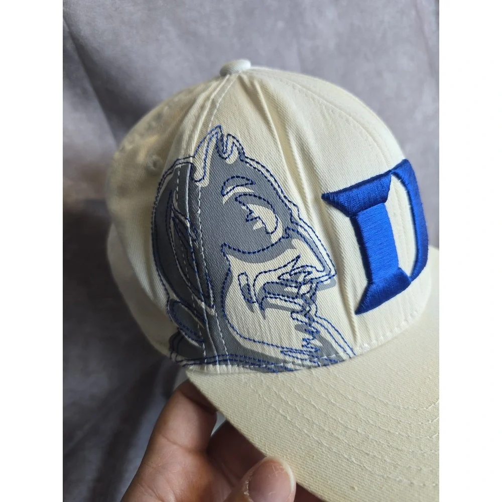 Duke Blue Devils Top Of The World Hat Cap Size M/L One-Fit Flex Cream Blue NCAA